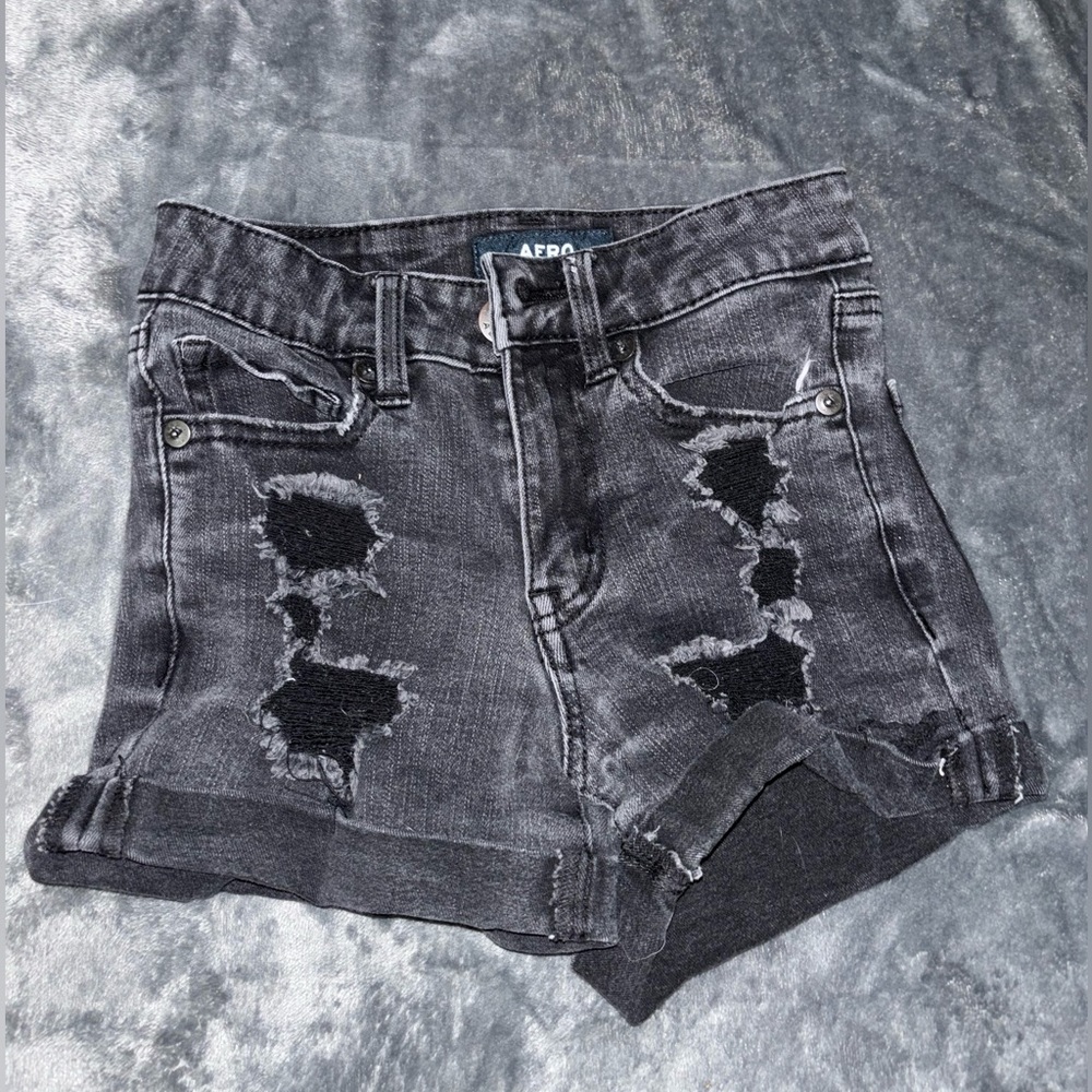Aeropostale High Rise Midi jean shorts